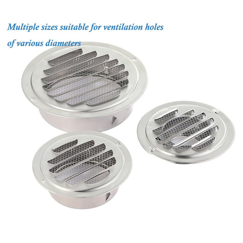 5 Inch Round Vent Cover, Stainless Steel Air Vent Built