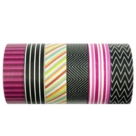 Allydrew Washi Tapes Decorative Masking Tapes, Set of 6, AD66