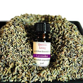 Quercus Living Dried Lavender Buds (200g) and Lavender Essential OIl (5ml) for sachets, potpourri, crafts, sachets and Wedding Confetti