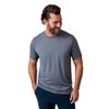 Free Country Men's Microtech Chill Cooling Crew Tee Deep Charcoal