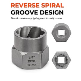 Topme Bolt Extractor Set, 14 Pieces Impact Bolt & Nut Remover Set, Nut Extractor Socket Set with 3/8 Inch Adapter,stripped bolt extractor for Damaged, Rusted, or Rounded-Off Bolts, Nuts, and Screws