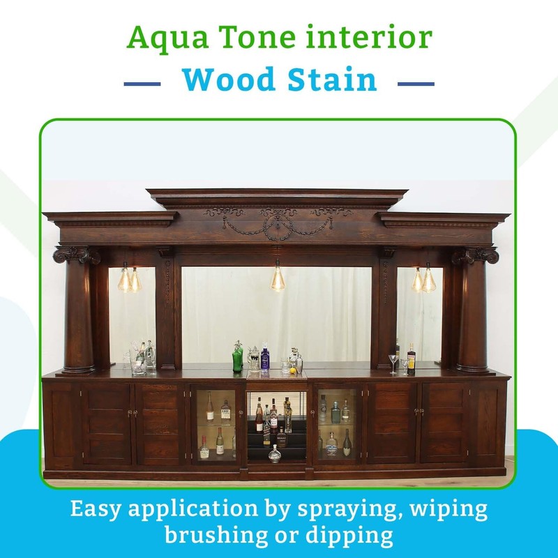 Aqua Coat Aqua Tone Water-Based Wood Stain (Gallon, Fruitwood)