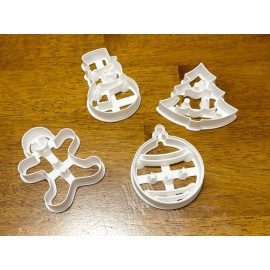 Cutters Christmas Bundle set of 4 Cookie Cutters/Stamps
