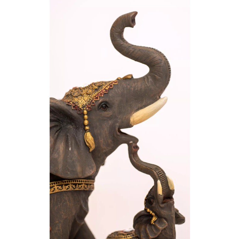 Dalax Trunk Up Elephant Statue Figurine