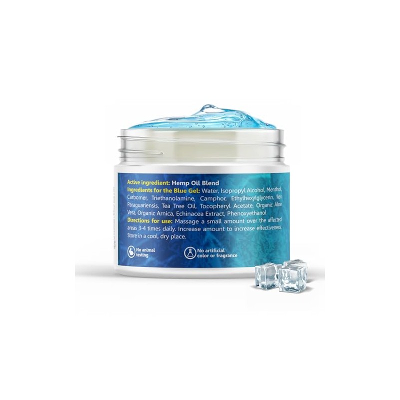 WELLUTION Cryotherapy Hemp Gel – Gentle Cooling Sensation with Menthol