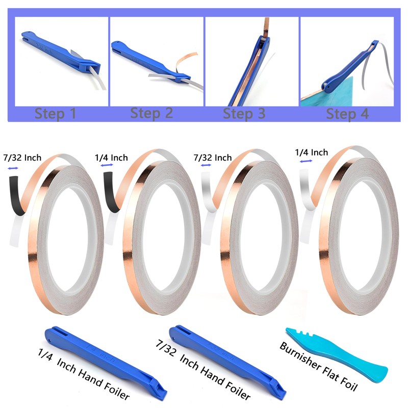 Stained Glass Supplies Kits, Glass Cutting Tools, Black Backed and