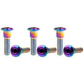 Titan M8 x 33 mm Motorcycle Bolt for Suzuki GSXR Brake Rotor Set of 6, Colourful