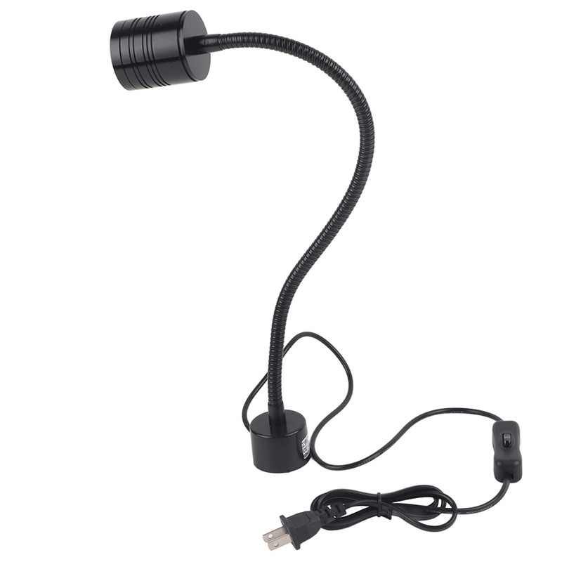 5W Black Goose Neck LED Working Light with Round Magnetic