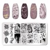 MWOOT 3 Pieces Nail Stencil Stamp, Geometry Lines Theme Nail
