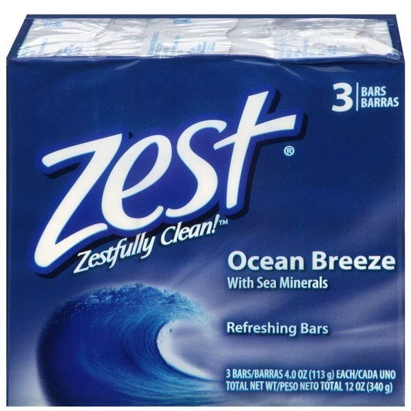 Zest Ocean Breeze Bar Soap 3 ct