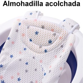 Baby Bathtub Reducer Pillow for Baby Bathtub Adapter with Universal Bracket Padded Cushion Breathable and Non-Slip for Newborn