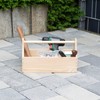 LAUBLUST Werkzeugkiste Holz - 34x18x20cm, Natur - Werkzeugkasten mit Griff