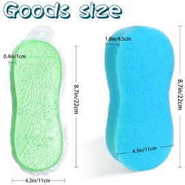 Faxco 10 Pcs Car Wash Sponges, Car Cleaning Large Sponges, Washing Car Sponge Pads, Colorful Soft Wash Sponge Pads