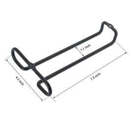 DAPJU 7 Inch Black Under Cabinet Wine Glass Holder Stemware Rack Glass Storage Hanger Organizer for RV Cabinet Kitchen Bar (4 Pack)