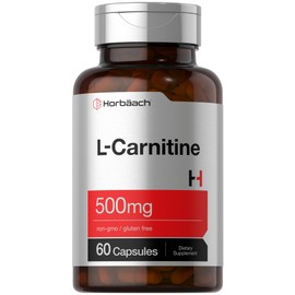 Horbäach L Carnitine Supplement 500mg | 60 Capsules | as L-Carnitine L-Tartrate | Non-GMO and Gluten Free