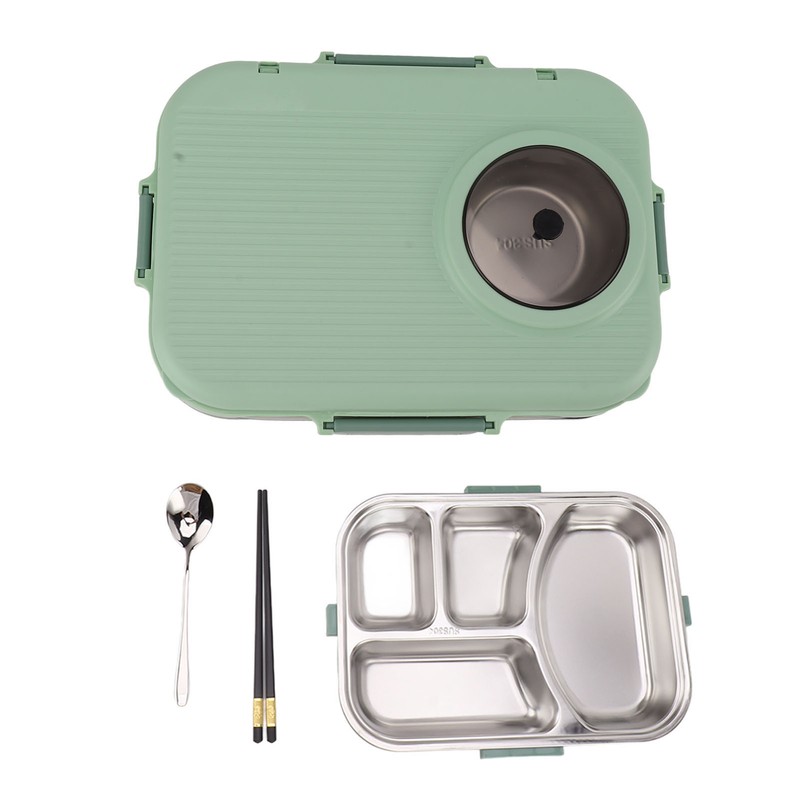 Bento Box 4 Compartments 1200ml 304 Stainless Steel Insulated with