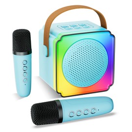 Mini Karaoke Machine 2 Microphones for Kids Toys Age 3-12 Year Old Girl Toys for 3-12 Year Old Girl Gifts for 3-10 Year Olds Girls Toys Age 3-12, Teenage Girls Gifts Age 3-12 Girls Birthday Gifts