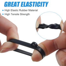 FUSIGO Fishing Rod Hook Keepers, 20pcs Fish Lure Bait Holder Elastic Rubber Rings Fishing Rod Hook Holder Prevent Line Tangle Saves Rod Guides and Cork Handles Fishing Tackle Tool