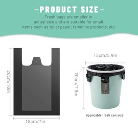 Persönliche Entsorgungsbeutel, Damen-Hygiene-Entsorgungsbeutel, Abfallbeutel für Damenbinden, 300 Stück, Schwarz