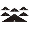 HENBRANDT 5 x Black Pirate Skull and Crossbones Bandana (Child)