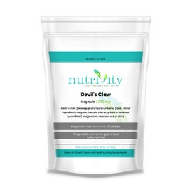 Devil's Claw 2200mg Joint and Aches Support Supplement Powerful Anti-Inflammatory Properties by Nutrivity 240 Vegan Capsules