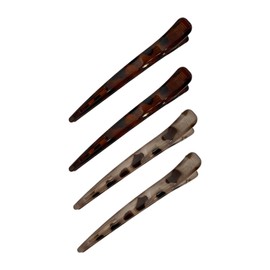 EZ PEACH Dakar Non-marking Hair Clip, Hairdresser, Commercial Ducker, Tightly Curled, Professional Hairpin, Bangs, Ducker Pin, Blocking Curl Clip, Rust Resistant, Hair Cut, Pack of 4 (set02)