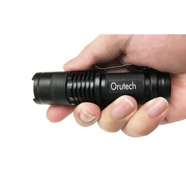 Orutech ca100100a07n0 Ultra Small LED Handy Light, Portable Mini Flashlight, Ultra Bright CREE Chip, Waterproof, Zoom Focus Function, Single Item, Gold