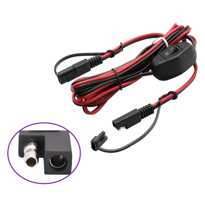 AAOTOKK SAE Extension Cable 16 AWG Wire Harness 12V-24V DC