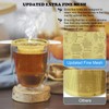 Tea strainer with lid/drip tray, extra fine mesh 304 stainless