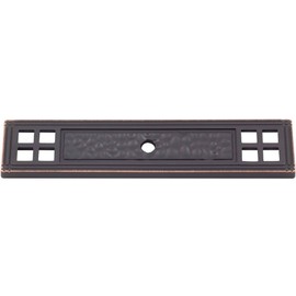 Stone Harbor Hardware Arts & Crafts Cabinet Knob Backplate, Vintage Bronze