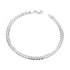 Old English Jewellers Men's Sterling Silver 8.5" Curb Bracelet -