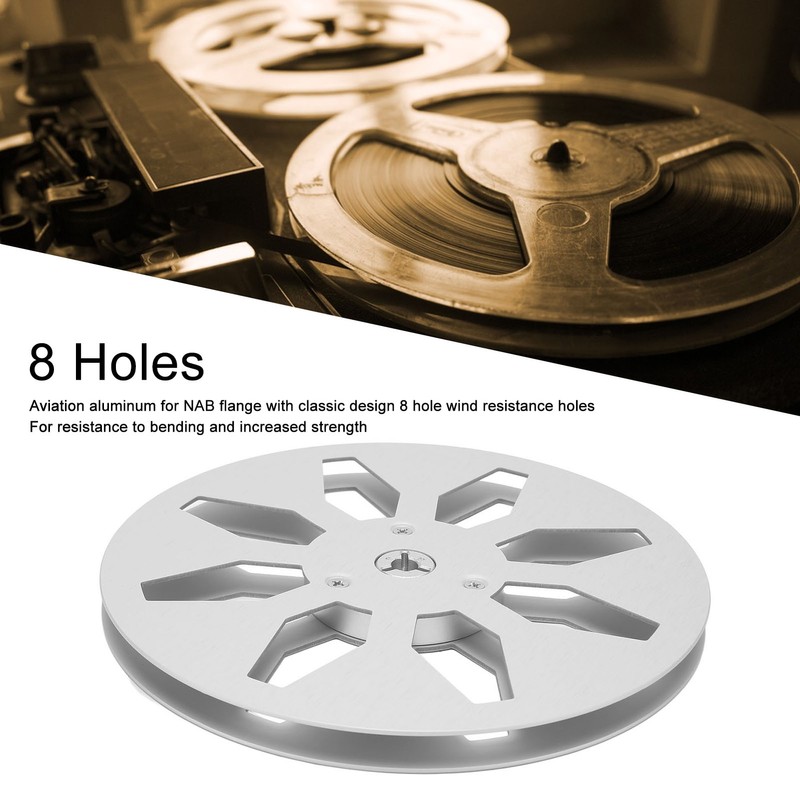 1/4 7 Inch Empty Tape Reel Aluminum Alloy 8 Hole