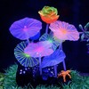 Uniclife Glowing Effect Lotus Ornament Silicone Decor Aquarium Decoration for