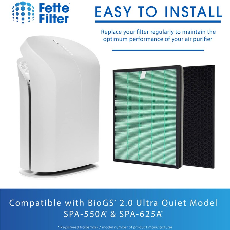 Fette Filter - Air Purifier Replacement Set Compatible with BioGS