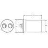 43-25136-08 -Rheem OEM Round Replacement Run Capacitor 15 UF/MFD 370