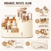 360° Rotating Makeup Organizer with Brush Holder – Large Vanity