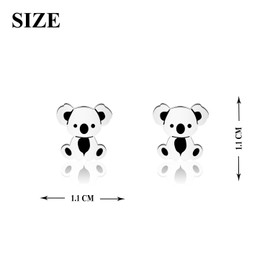 OKEYCH Koala Lover Gift Koala Bear Stud Earrings Koala Fan Jewelry Koala Themed Gift Zoo Animal Lover Gift (koala 2.0 earrings E)
