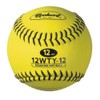 Markwort Lite Weight and Weighted Leather Softball, Optic Yellow, 12-Ounce