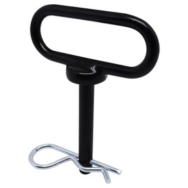 SWZHAI 1/2 inch Trailer Hitch Pin and Clip, 1/2 x 2.95 inch Tractor Towing Hitch Pins Black Handle, Trailer Gate Pin for Tractors, Towing RV, Golf Cart, 1 Pack