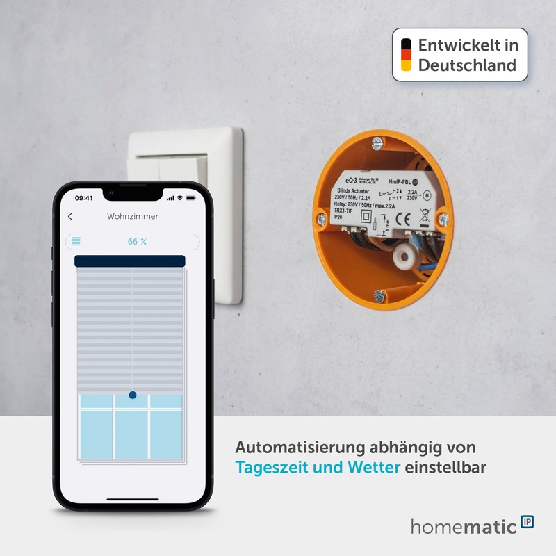 Homematic IP Blind Actuator – Flush-Mounted, White