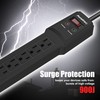 AWELTEC 6-Outlet Surge Protector Power Strip with 2 USB Ports