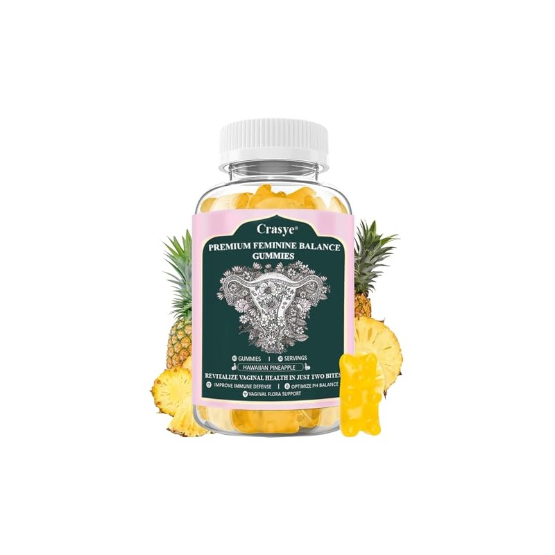 Gomitas Feminine Balance Salud Vaginal Probióticos Piña Hawaiana Zona Intima
