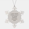 French Bulldog Dad's Funny Snowflake Ornament Gifts from Family to