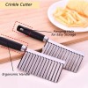 koofull Crinkle Cutter Knife Stainless Steel Cutting Tool for Potato