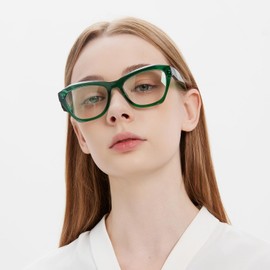 kimorn Blue Light Blocking Glasses,Anti Eyestrain & UV Protection,Cat Eyes Frame Glasses for Women Men (Green Frame)