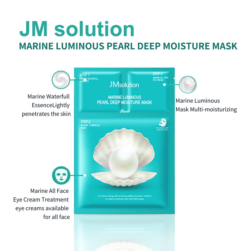 JM Solution Face Mask [10Pack] Hydrating Collagen Facial Masks -