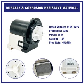 Washer Drain Pump for LG WM3470HVA, WM3370HVA, WM2501HWA, WM3570HVA