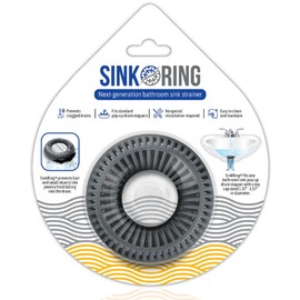 SINKRING The Ultimate Bathroom Sink Drain Protector Hair Catcher/Strainer/Snare (Charcoal Gray)
