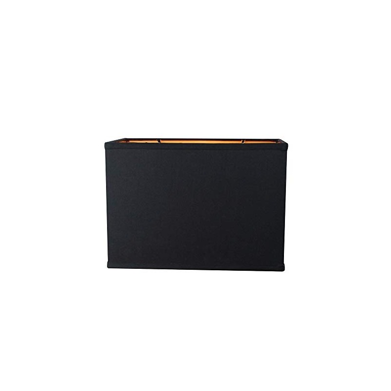 Black Rectangular Drum Hardback Lampshade (14x8) X 10 Modern Contemporary