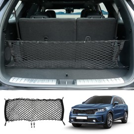 Maxzina Cargo Net Compatible with 2014-2025 Kia Sorento Truck Bed Cargo Net 3.18'×1.15' Double Layer Envelope Style Dense Mesh Trunk Organizer for 2024 Sorento Exterior Accessories